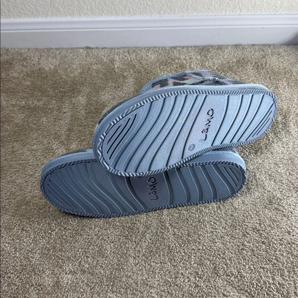 Lamo Women's Geometric Slippers - Blue, Pink, Gray - Picture 3 of 7